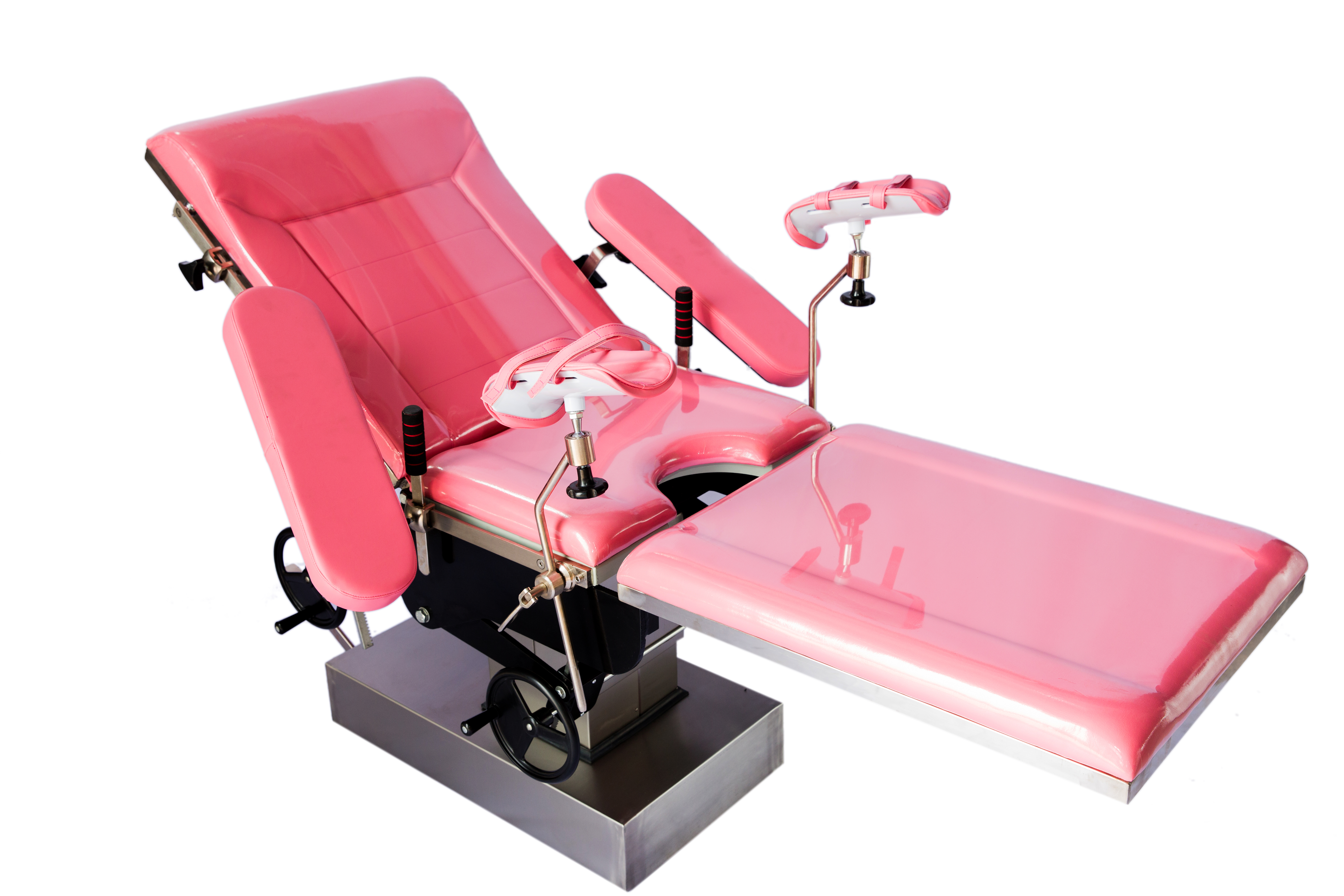 Stainless Steel Manual Maternity Delivery Bed Hydraulic Gynecological Exam Bed