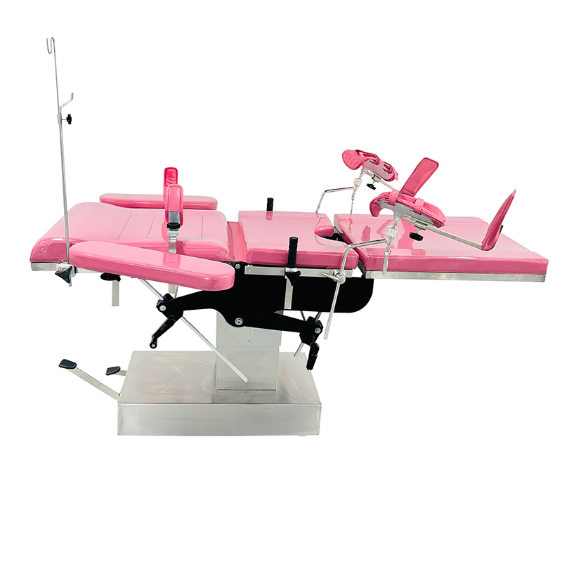 High Quality Multi Functional Delivery Bed With Stirrups Manual Hydraulic Gynecological Operating Table